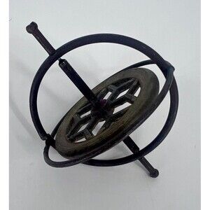 Vintage Metal Star Gyroscope Spinning Top Unbranded No String Gyro Top